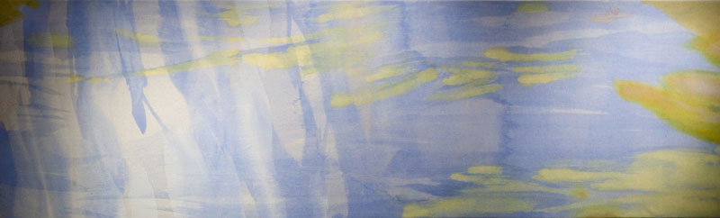 "December”, acrylics on unprimed fabric, 70" by 20", nfs