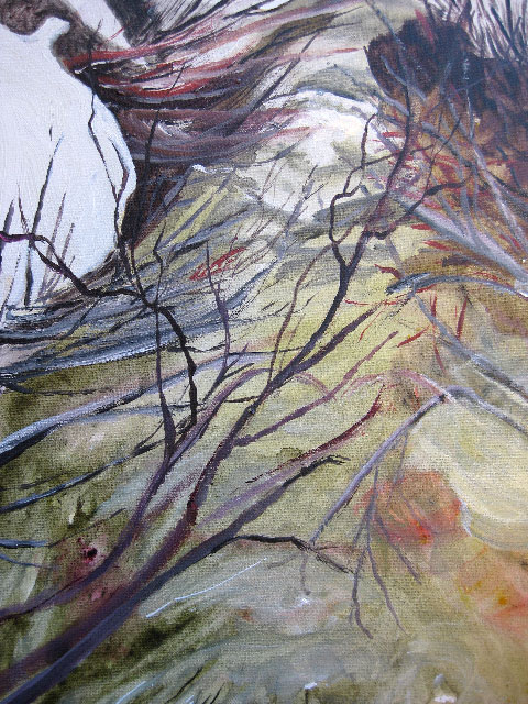 “Creek” (May 3), mixed media, 11” by 14”, $250