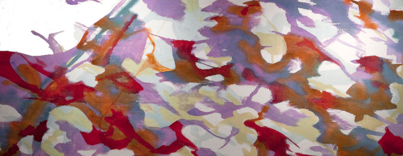 “November”, acrylics on unprimed fabric, 56'' by 20", nfs