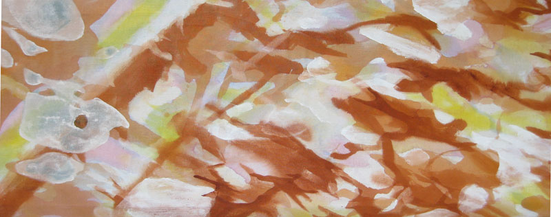 “October”, acrylics on unprimed fabric, 70" by 20", nfs