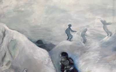 Skier and Snow Spirits